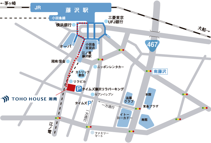 小田急線からの地図