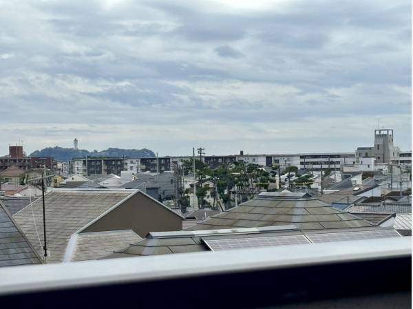 屋上からは江ノ島が見えました！