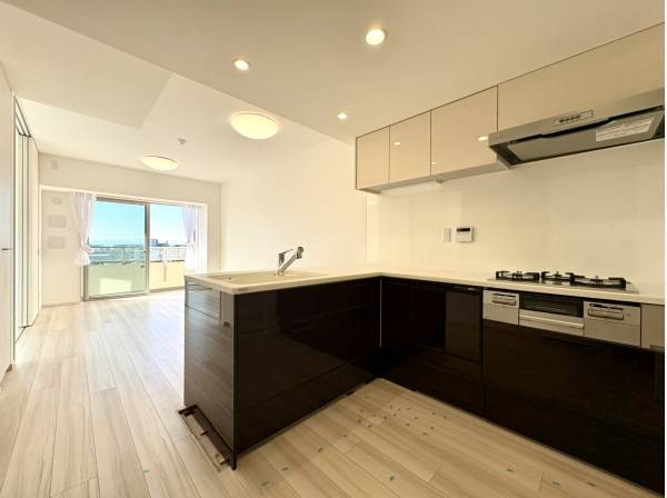 L字型のシステムキッチン