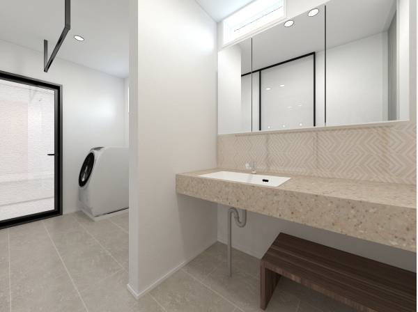 造作洗面化粧台。イメージパースです。