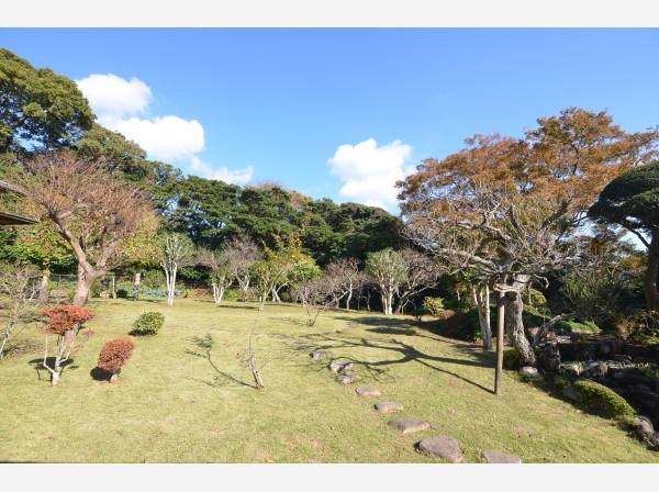 空と緑が広がる庭園空間、四季を身近に感じる贅沢な敷地