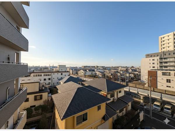 バルコニーからの抜けた眺望