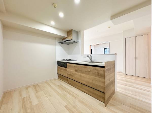 ウッドのキッチンがおしゃれですね！