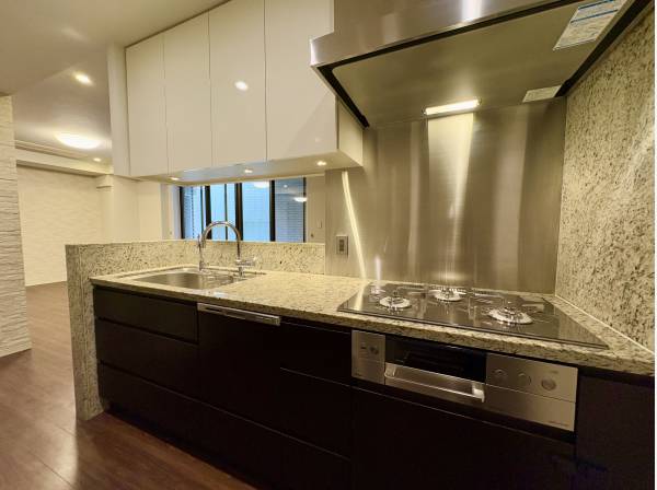 食洗器付きのシステムキッチン