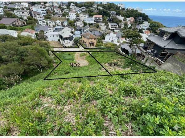区割りのイメージです。現地や測量図をご確認下さい。