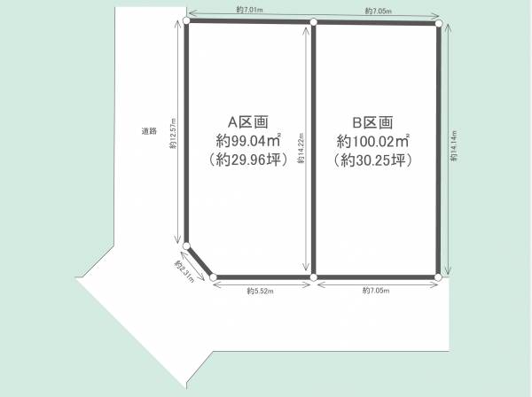 区画図/対象地はB区画
