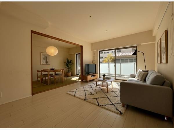 ゆとりあるLDK（家具はイメージです）