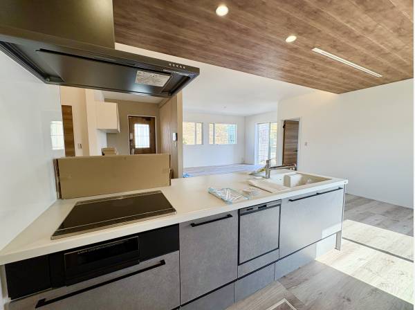 食洗器付きのシステムキッチン