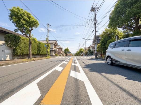 前面道路になります！