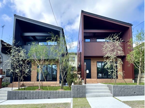 外構は植栽が計算された配置に