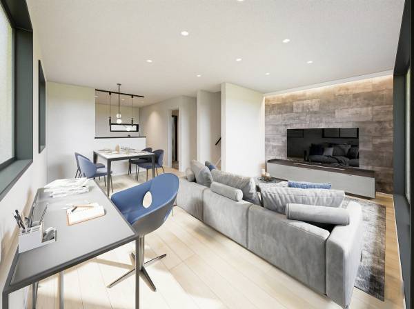 LDKスペース約19帖のゆとりある空間※イメージパースになります