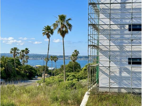 宅地レベルで海が見えております