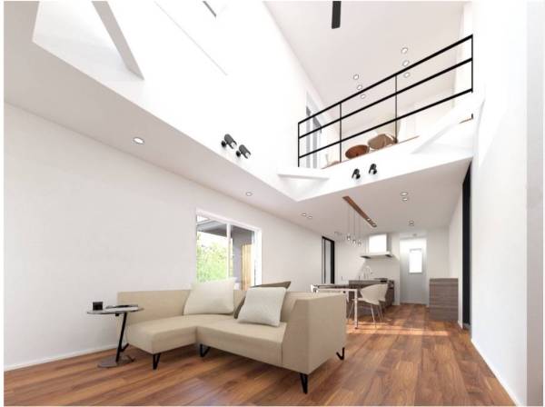 ※完成イメージ・21.2帖の広大なLDK、開放感あふれる空間