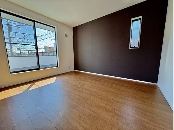 アクセントクロスの部屋があると素敵ですね。