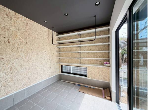 広々使える土間スペース自転車も入ります