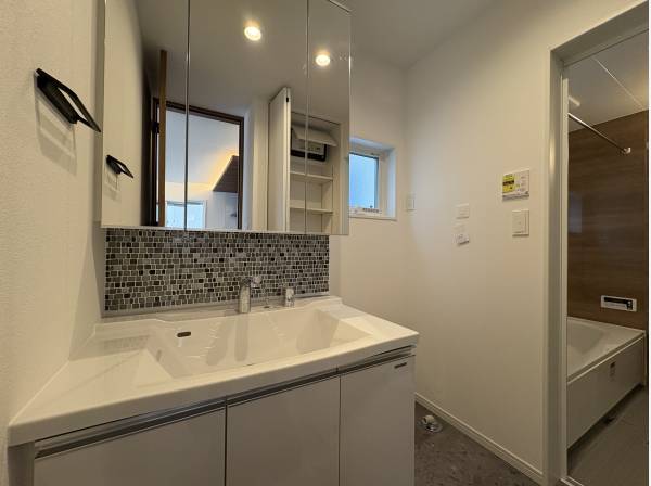 洗面のタイルもお洒落で可愛いです！