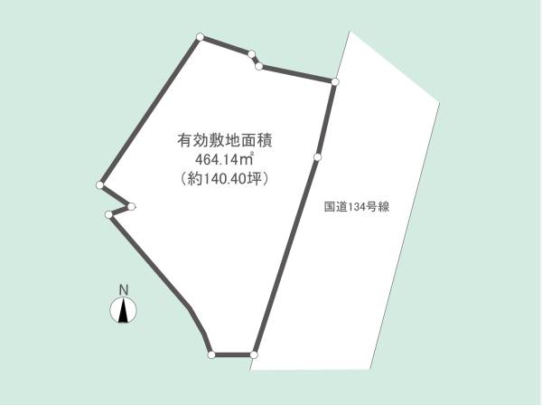 有効宅地は464.14㎡（約140坪）あります！