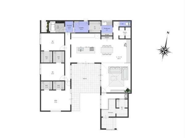 平屋の間取り図！