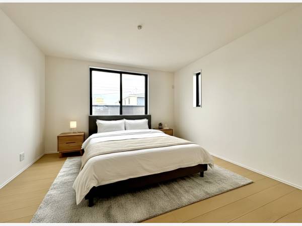 主寝室です。家具等はCGで作成したイメージです。