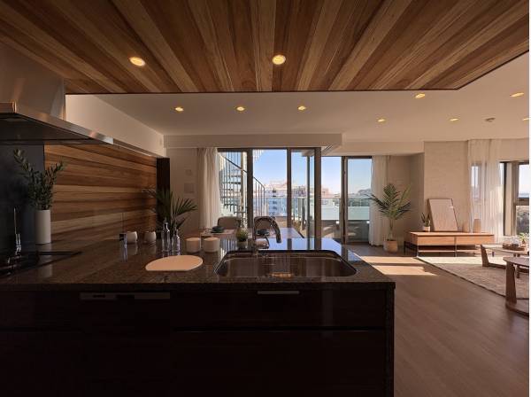 潮風を感じながら料理ができるキッチン