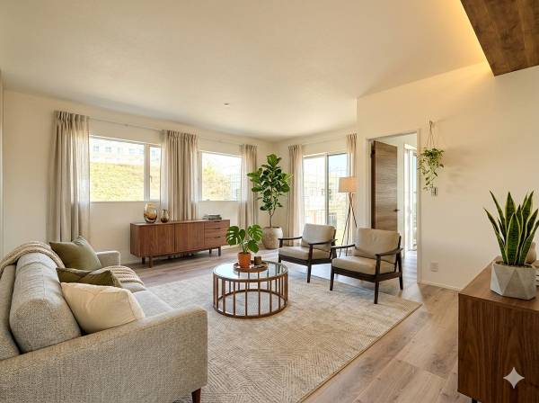 ゆったりとしたリビング。家具等はCGで作成したイメージです。