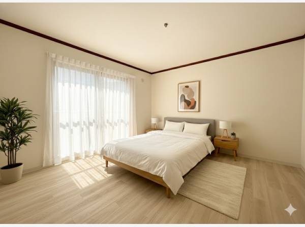 洋室の広々な空間で良いですね！※生成AIによるイメージです。