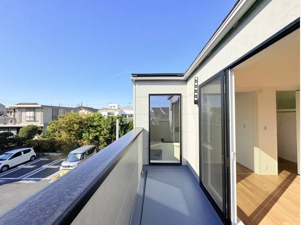 南西向きバルコニー