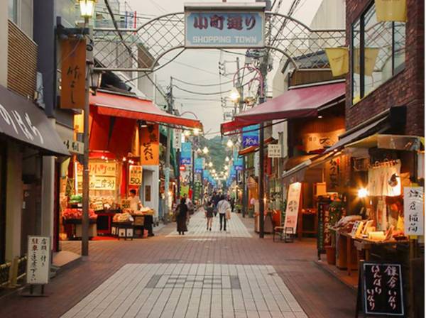 鎌倉のシンボル「小町通り」までは徒歩20分（約1600ｍ）