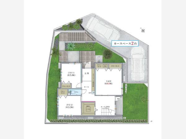 1階間取り図。