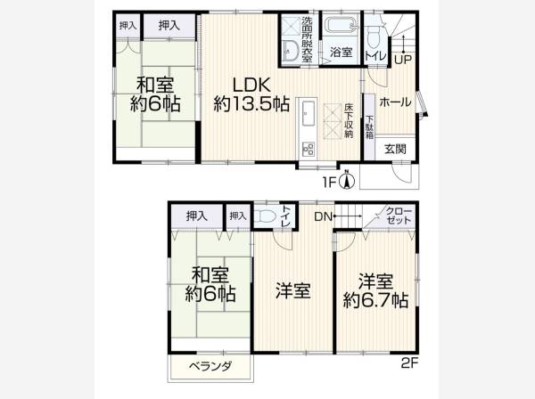 間取り4LDKの物件です。4〜5人家族にも！