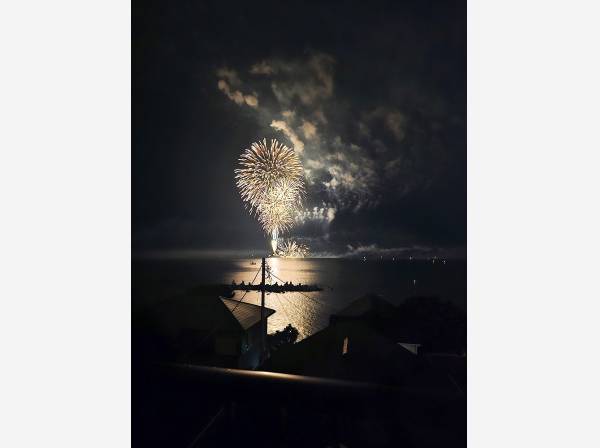 花火大会の特等席に