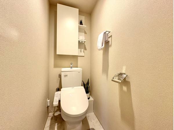 収納を備えたトイレ