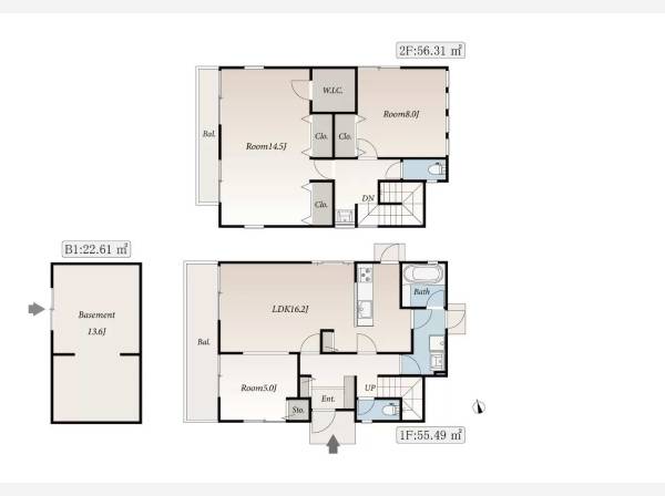 現在の建物の間取り図