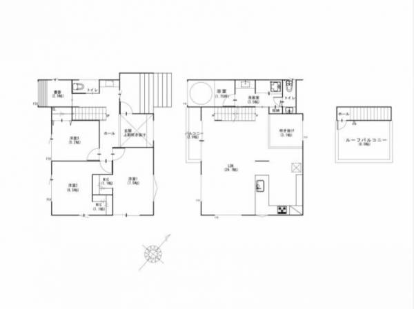 間取り図、暮らしやすい充実した間取りでございます
