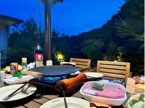 夜はバーベキューでもいかがでしょうか。