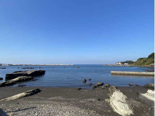 目の前の海岸です。