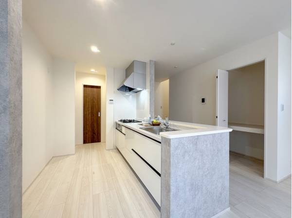 回遊動線上には豊富な収納スペースも完備されています