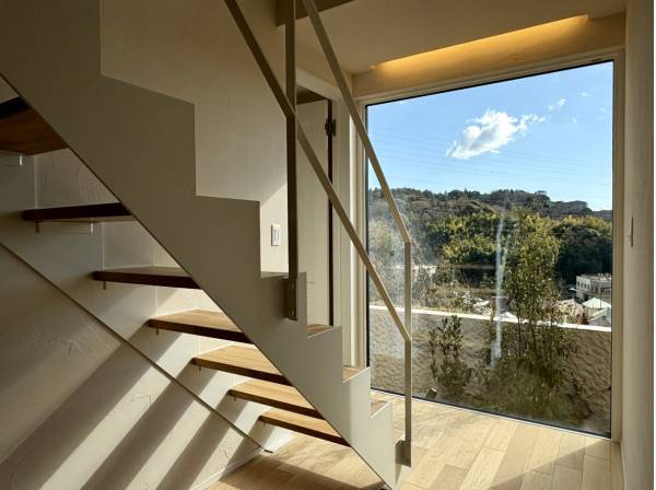 至る所から自然を感じられるつくり