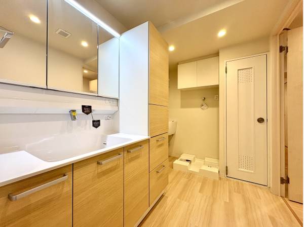 パウダールームは収納もたっぷり