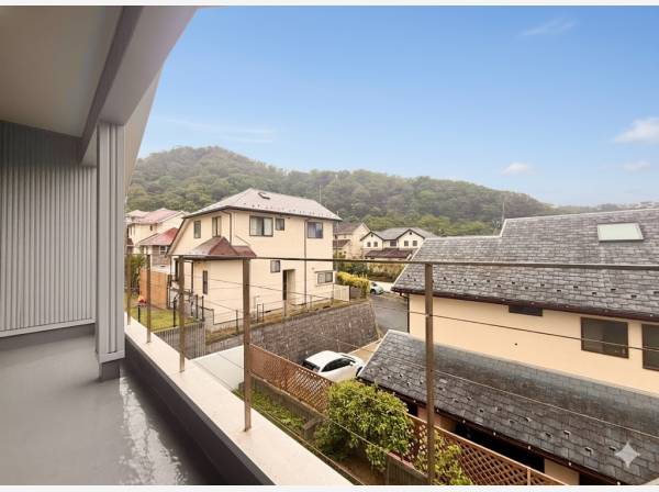 2階からは葉山の自然を感じる眺望!