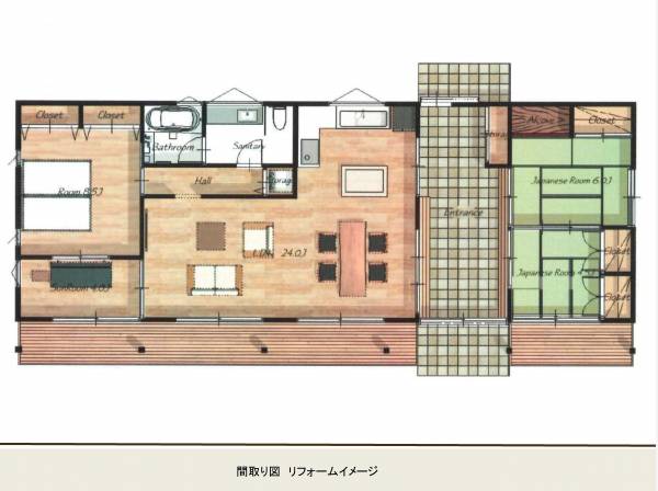 こちらもリフォーム案の間取りイメージ。