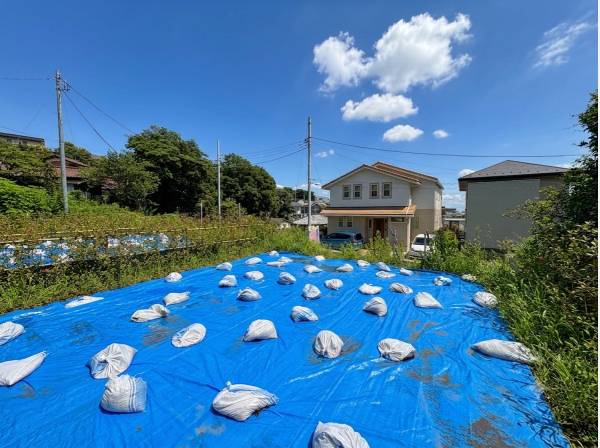 日当たり良好な現地です。海を眺めます。