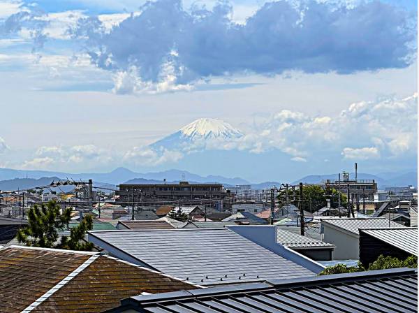 ルーフバルコニーからは富士山を望みます
