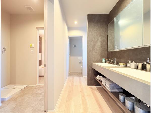 脱衣スペースとセパレートできる設計