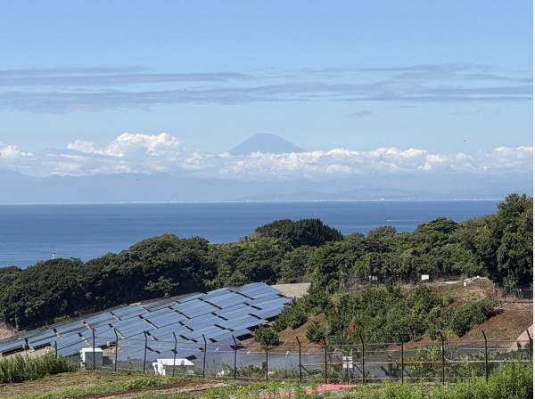 お勧めお散歩コースには海と富士山を望む素敵なポイントもございます（約500ｍ）