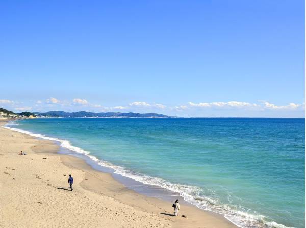 七里ガ浜海岸まで自転車で9分（約2.5㎞）