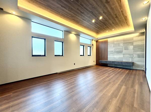 同建築会社施工例のリビングです。