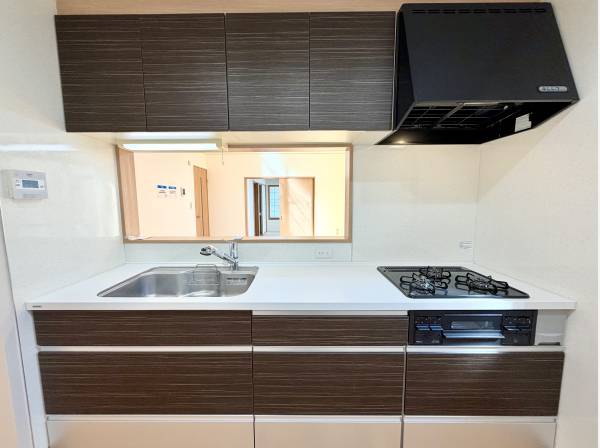 シンクが広めでお皿洗いに便利です