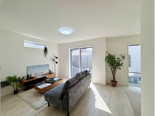 南向き光がよく入るリビング