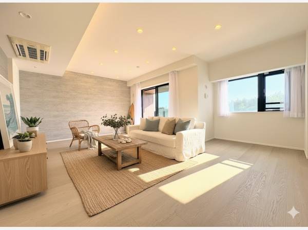 約21.9帖の広々としたLDK（家具はイメージです）